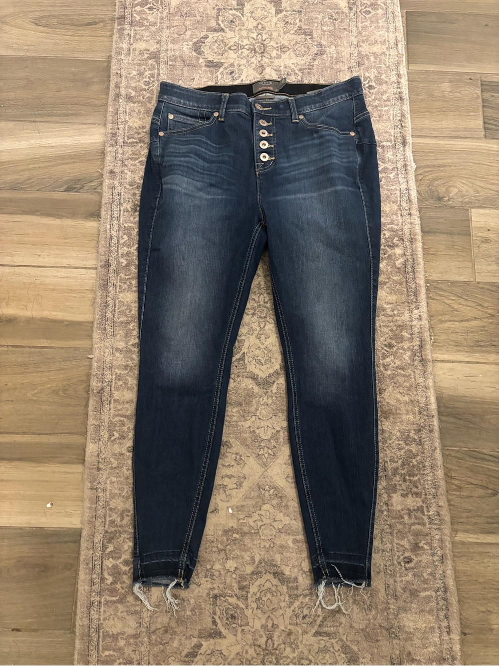 Torrid Buttonfly Bombshell Skinny Premium Stretch Elastic Waist Jeans Size 12S